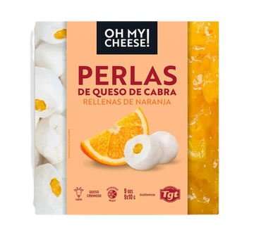 Oh My Cheese Orange Goat Cheese Pearls - 3.17 OZ