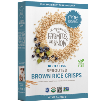 One Degree Sprouted Brown Rice Crisps Cereal - 8 OZ