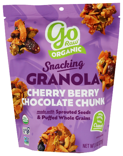 Go Raw Cherry Berry Chocolate Chunk Snacking Granola - 8 OZ