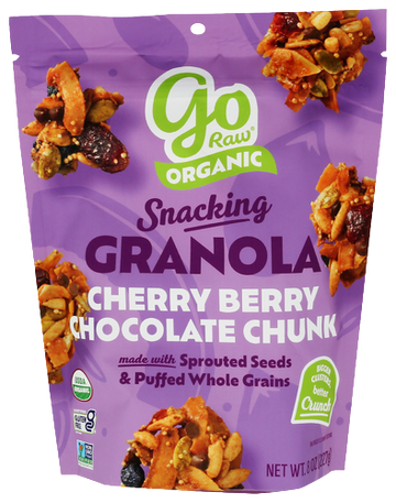 Go Raw Cherry Berry Chocolate Chunk Snacking Granola - 8 OZ