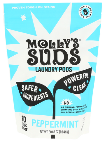 Molly's Suds Peppermint Laundry Pods - 60 CT