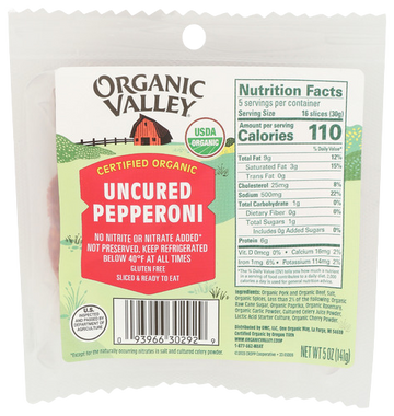 Organic Valley Pepperoni Slices - 5 OZ