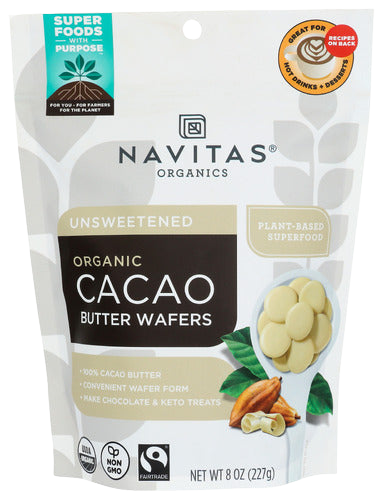Organic Cacao Butter Wafers - 8 OZ