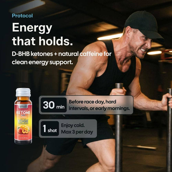 Tecton Ketones - Performance Shot + Caffeine: Peach Mango Lift