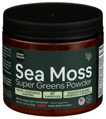Atlantic Naturals Berry Sea Moss Super Greens Powder - 5.29 OZ