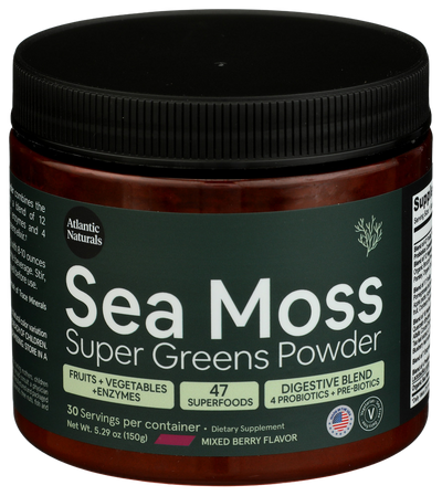 Atlantic Naturals Berry Sea Moss Super Greens Powder - 5.29 OZ