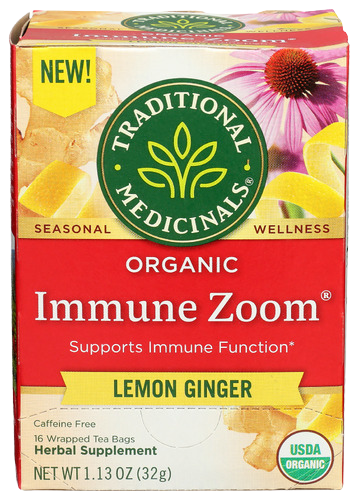 Organic Lemon Ginger Immune Zoom Tea - 16 BG