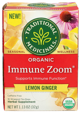 Organic Lemon Ginger Immune Zoom Tea - 16 BG