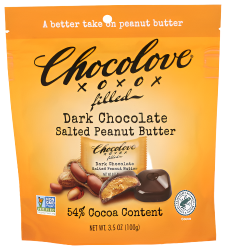 Chocolove Dark Chocolate Salted Peanut Butter Pouch - 3.5 OZ