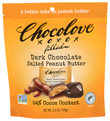 Chocolove Dark Chocolate Salted Peanut Butter Pouch - 3.5 OZ