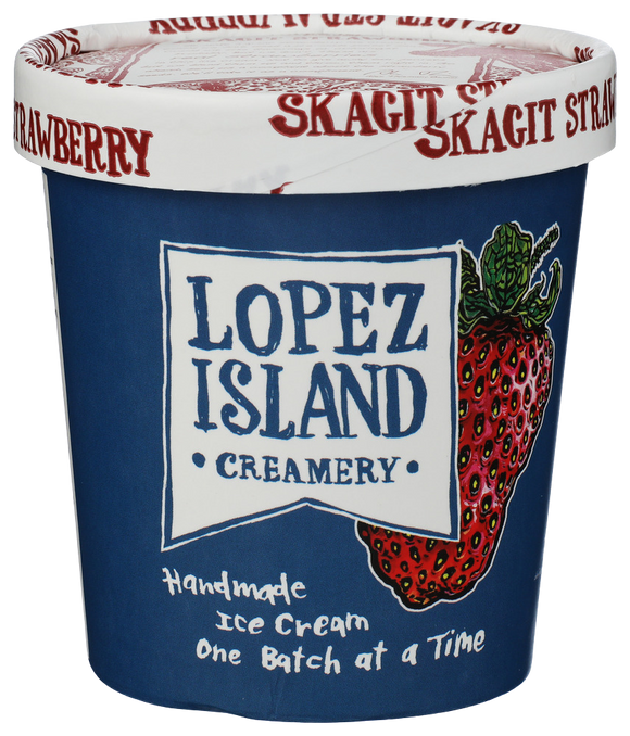 Lopez Island Skagit Strawberry Ice Cream - 1 PT