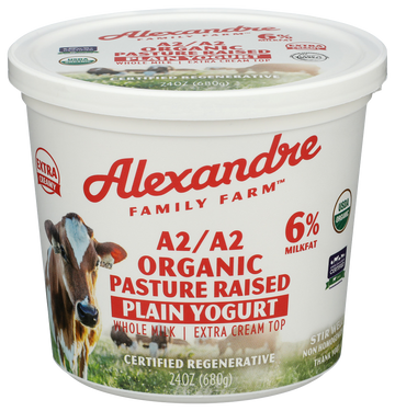 Alexandre Family Farms A2/A2 Organic Plain Yogurt - 24 OZ