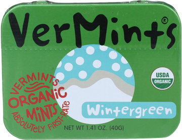 Vermints Organic Wintergreen Mints - 1.41 OZ