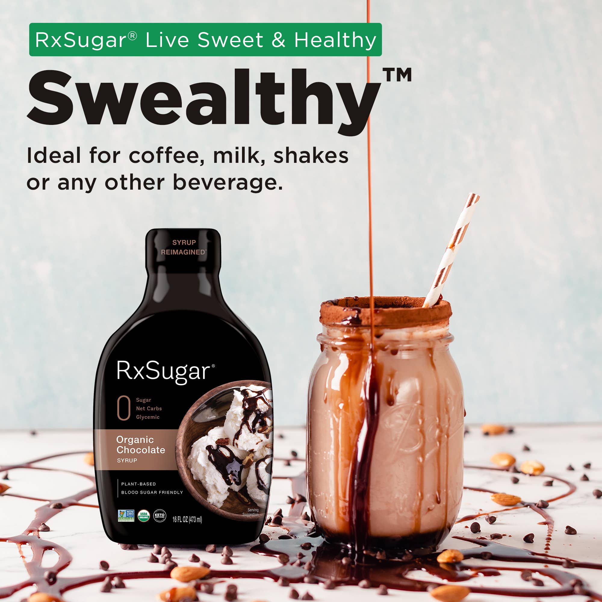 RxSugar Organic Chocolate Syrup