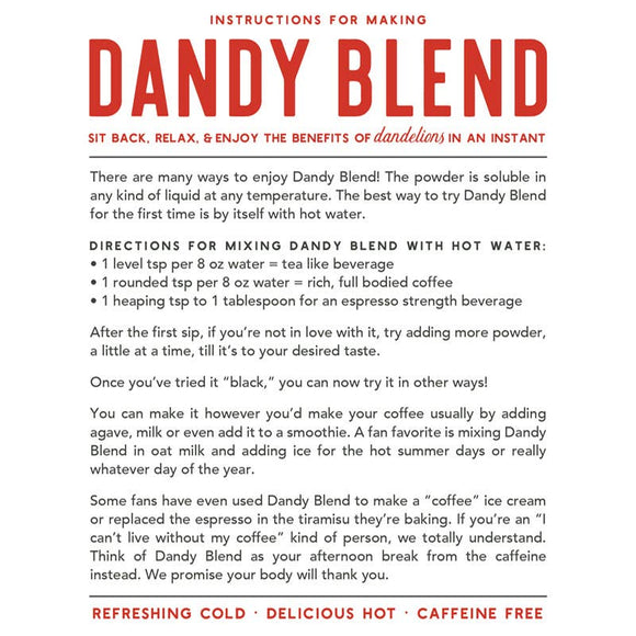 Organic Dandy Blend Coffee Alternative - 11 OZ