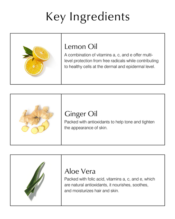 Hand Wash with Lemon & Ginger: 8 fl oz.