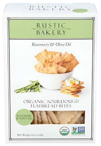 Rustic Bakery Organic Rosemary & Oil Flatbread Bites - 4 OZ