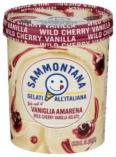 Sammontana Wild Cherry Vanilla Gelato - 17.58 OZ
