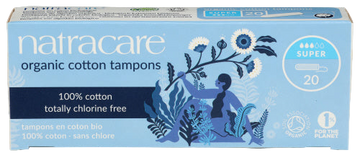 Natracare Super Non-Applicator Organic Cotton Tampons - 20 PC
