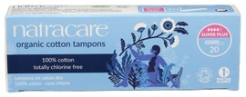 Natracare Super Plus Non-Applicator Organic Cotton Tampons - 20 PC