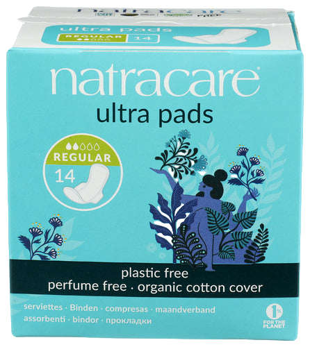 Natracare Ultra Regular Pads with Wings - 14 PC