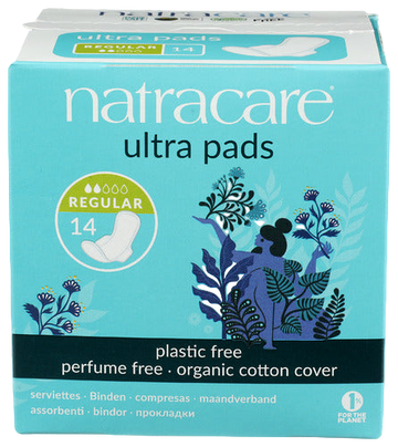 Natracare Ultra Regular Pads with Wings - 14 PC