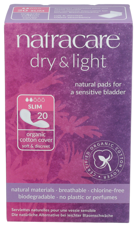 Natracare Dry & Light Incontinence Pads - 20 PC
