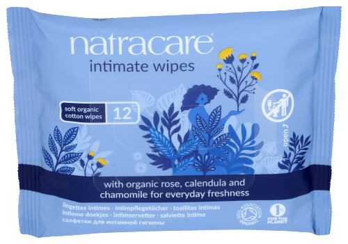 Natracare Organic Intimate Wipes - 12 PC