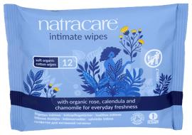 Natracare Organic Intimate Wipes - 12 PC