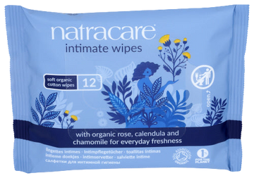 Natracare Organic Intimate Wipes - 12 PC