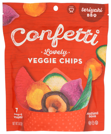 Confetti Teriyaki BBQ Veggie Chips - 2.46 OZ