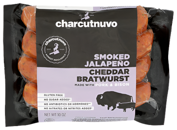 Smoked Jalapeno Pork & Bison Bratwurst - 10 OZ