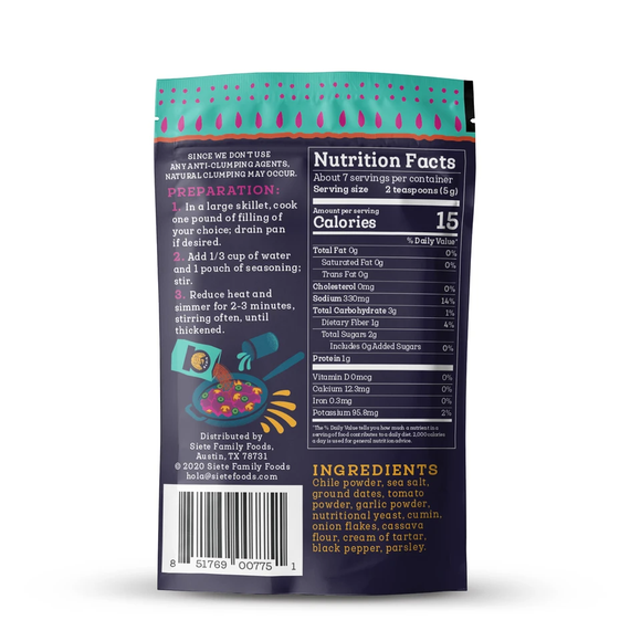 Siete Mild Taco Seasoning - 1.31 OZ