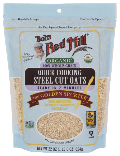 Bobs Red Mill Organic Quick Cooking Steel Cut Oats - 22 OZ