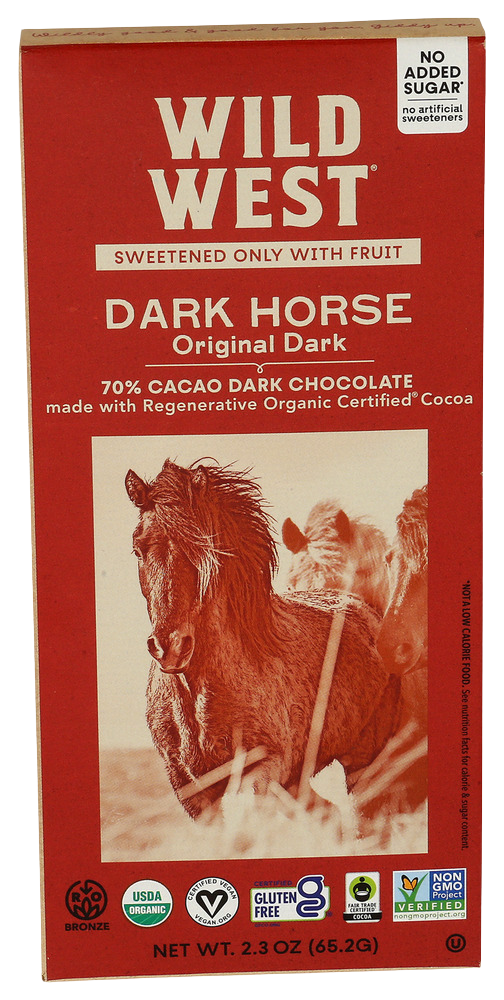 Wild West Organic 70% Dark Chocolate Bar - 2.3 OZ