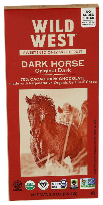 Wild West Organic 70% Dark Chocolate Bar - 2.3 OZ