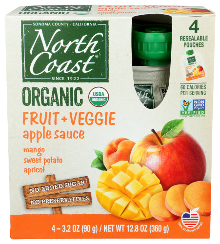 Organic Fruit & Veggie Applesauce - 4 PK