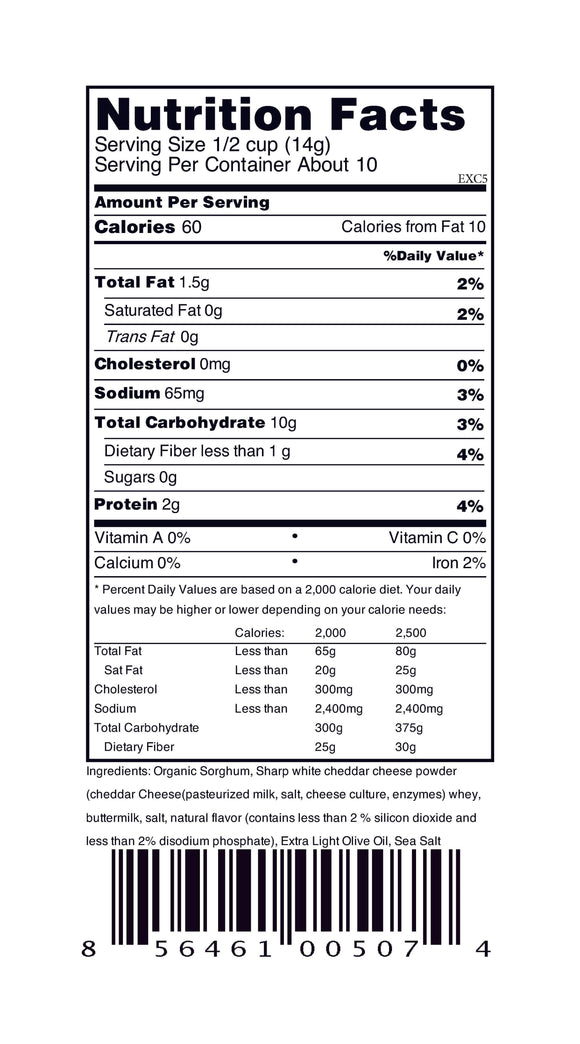 Popped Sorghum Extemely Cheezy 5 OZ