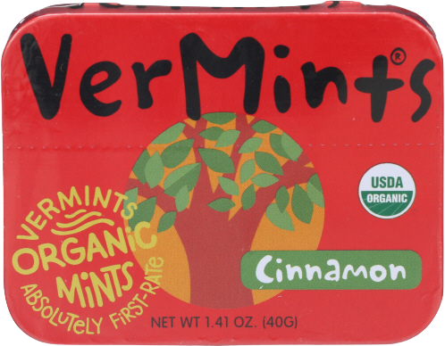 Vermints Organic Cinnamon Mints - 1.41 OZ