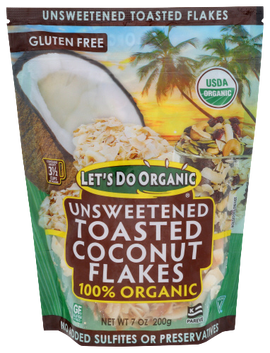 Organic Unsweetened Toasted Coconut Flakes - 7 OZ