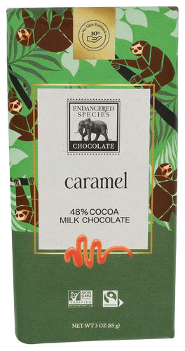 Endangered Species Caramel 48% Milk Chocolate Bar - 3 OZ