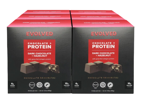 Dark Chocolate + Hazelnut Protein Bites 8 Bites/Box - 5.3 OZ