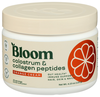Bloom Orange Cream Colostrum & Collagen Peptides - 4.23 OZ
