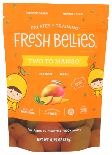 Fresh Bellies Mango Basil Freeze-Dried Snacks - 0.75 OZ