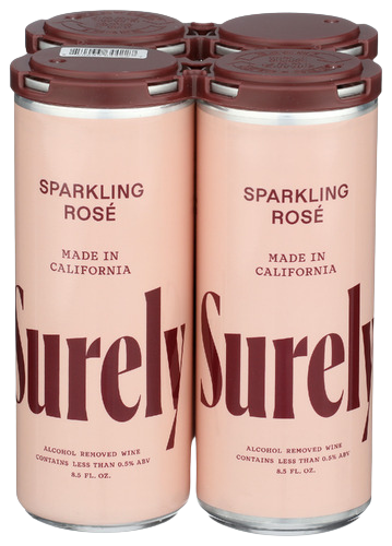 Surely Non-Alcoholic Sparkling Rose Wine - 4 PK
