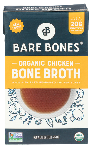 Bare Bones Organic Chicken Broth - 16 OZ