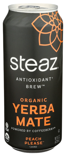Organic Yerba Mate Peach Antioxidant Brew - 16 FO