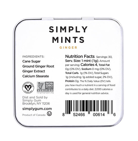 Simply Mints Ginger - 30 EA