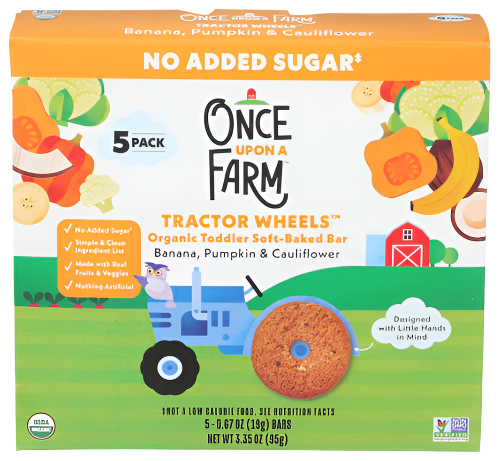 Banana, Pumpkin & Cauliflower Tractor Wheels - 5 PK