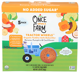 Banana, Pumpkin & Cauliflower Tractor Wheels - 5 PK